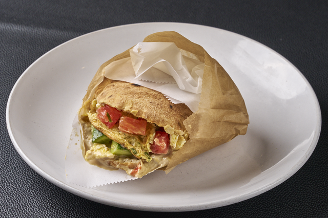 Omelette Pita Sandwich.