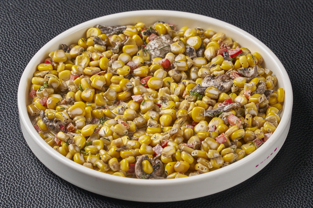Corn, Mushroom, Dill.